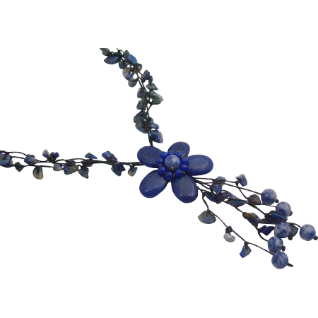 Fashionable Amethyst Necklaces w/ Flower Tassel Dangling Necklace Fashionable Amethyst Necklaces w/ Flower Tassel Dangling Necklace