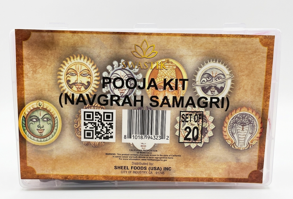 Swastik - Pooja Kit Navgrah Samagri- Net Wt: 9.17 oz. (260gm)