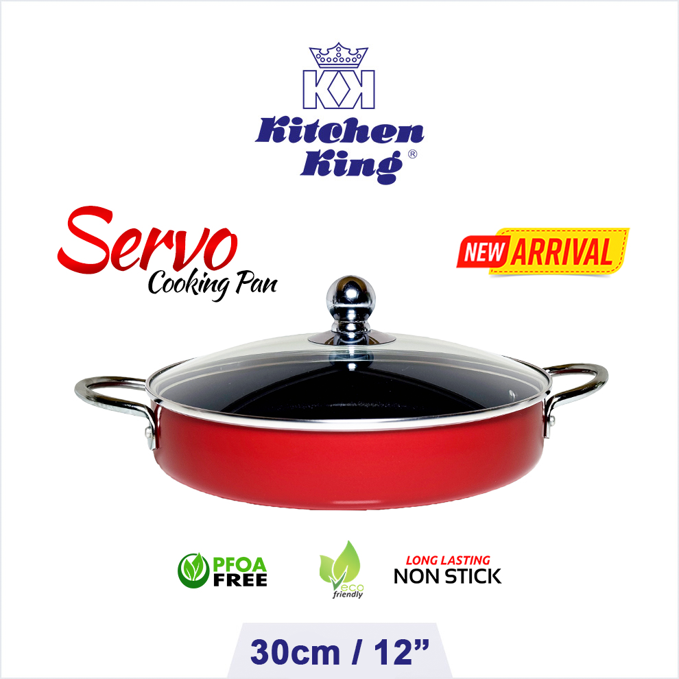 Kitchen King | Servo Pan (Glass Lid) – Non Stick Pan |  28cm / 11"