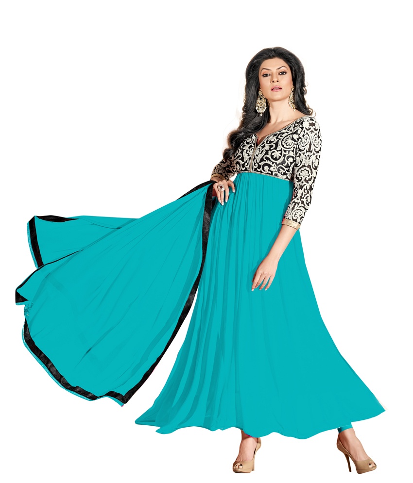 turquoise indian suits
