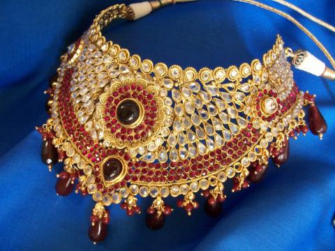 bridal ruby jewellery set