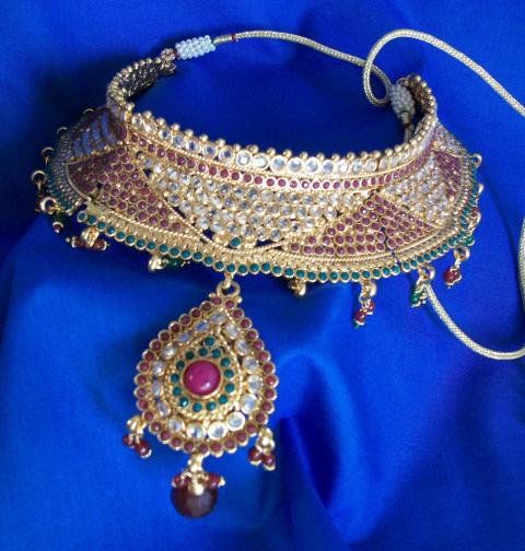 Zircons, Ruby & Emerald Jodha Akbar Style Bridal Jewelry Zircons, Ruby & Emerald Jodha Akbar Style Bridal Jewelry