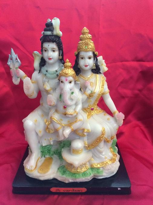 Large Shiva Shankar Parivaar Sculpture for Home Mandir / Gift 10.5" Large Shiva Shankar Parivaar Sculpture for Home Mandir / Gift 10.5"