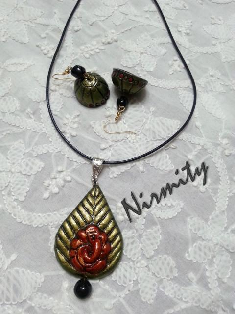 Terracotta Inspired Ganesha Necklace Set