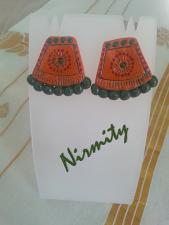 Handmade Clay Bright Traditional / Ethnic / Indian Earrings 