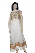 White Net Readymade Anarkali Churidar suit #21483 | Buy Online ...