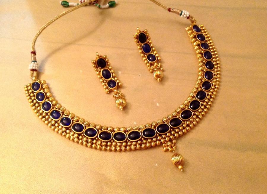 1 gram gold choker necklace with price
