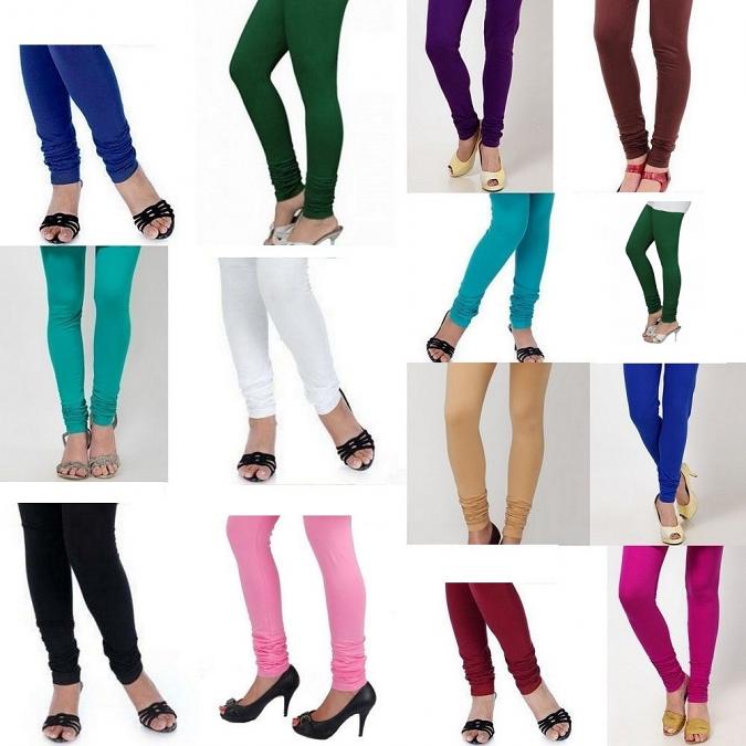Enna Stretch Hosiery Cotton Women Legging Chudidaar, Size: Free