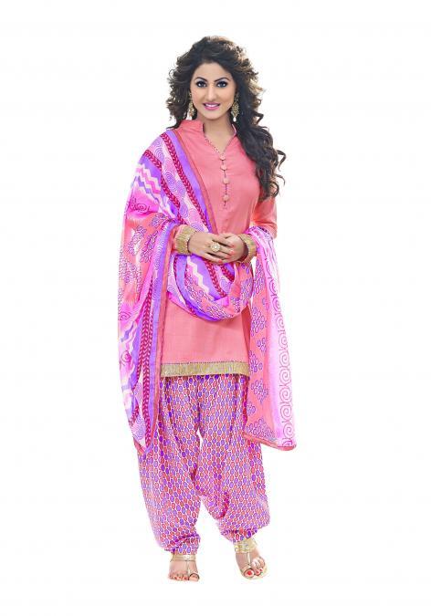 Lovely Baby Pink Party Wear Disha Pink Punjabi Suit - RJ Fashion