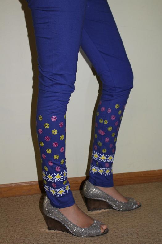 Royal Blue Churidar lycra soft and stretchable leggings (Small) Royal Blue Churidar lycra soft and stretchable leggings (Small)