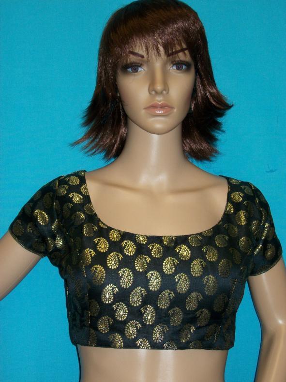 Black Gold Designer Readymade Blouse / Choli (M L XL) #4706 Black Gold Designer Readymade Blouse / Choli (M L XL) #4706