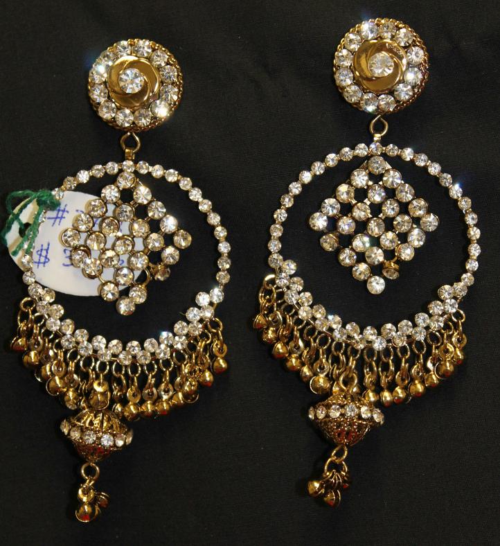 Bali Style Golden Jhumki Peacock Earrings
