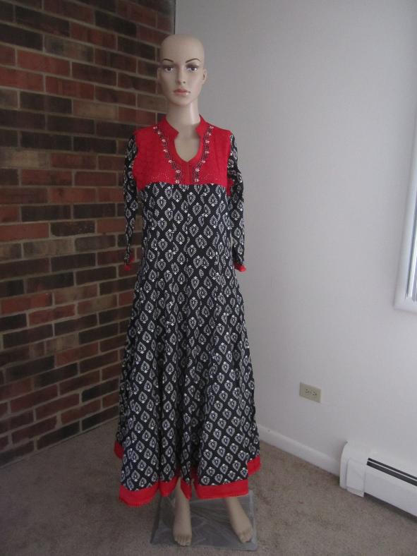 black cotton anarkali