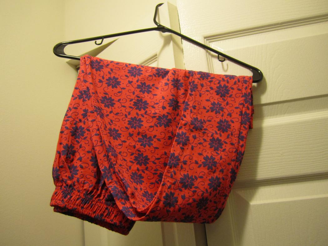 Orange & Navy Blue Colored Leggings / Churidar