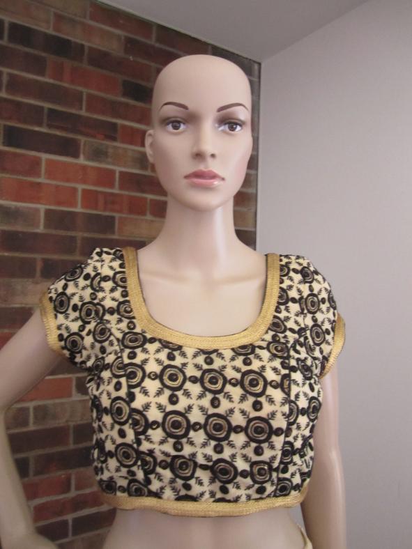 Black and Beige Combination Designer Blouse Black and Beige Combination Designer Blouse