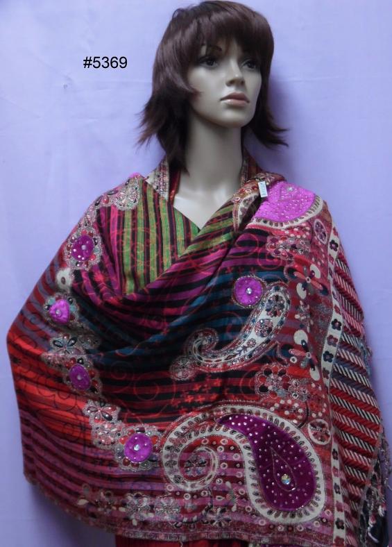 Wool Shawl, Pashmina Angora Kashmiri Assorted Colors Shawl Wrap #5368 Wool Shawl, Pashmina Angora Kashmiri Assorted Colors Shawl Wrap #5368