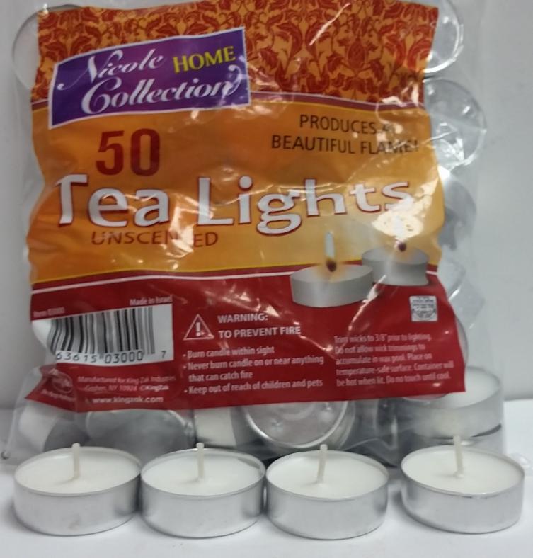 Unscented Tealight Candles (50 pack) 25941 Buy Online