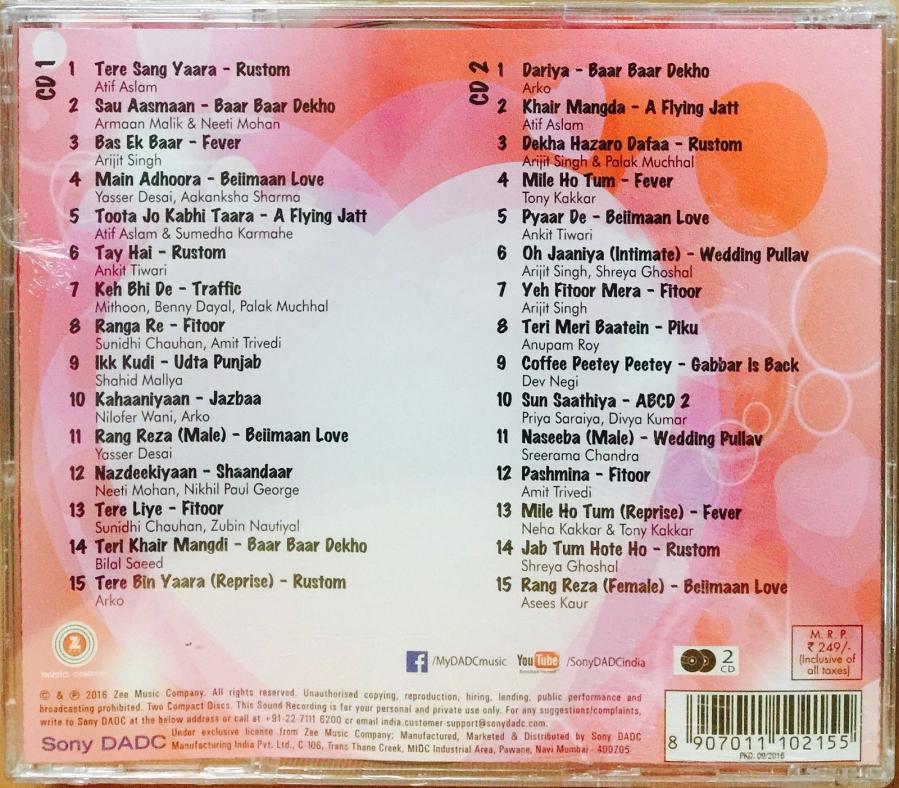 Tere Sang Yaara Hindi Music Audio CD