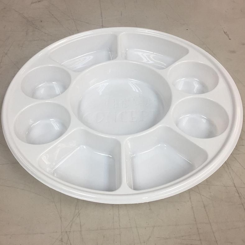 Disposable 9 compartments Round Party Tray/ Thali/ Plates - 200 Pack Disposable 9 compartments Round Party Tray/ Thali/ Plates - 200 Pack