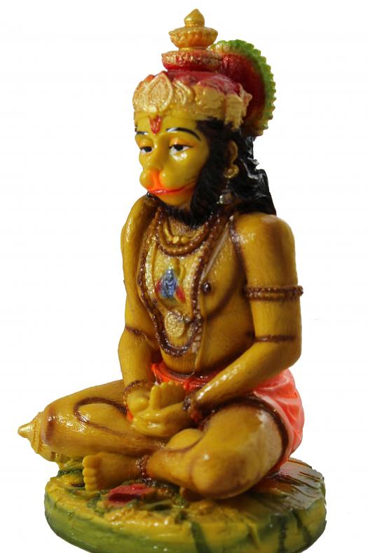 Artistic Lord Hanumanji Murti in Meditation Sitting Position - 8" Artistic Lord Hanumanji Murti in Meditation Sitting Position - 8"