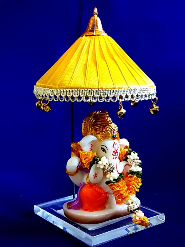 Itiha Blue Umbrella Ganesha Showpiece For Vehicle Dashboard Itiha Blue Umbrella Ganesha Showpiece For Vehicle Dashboard