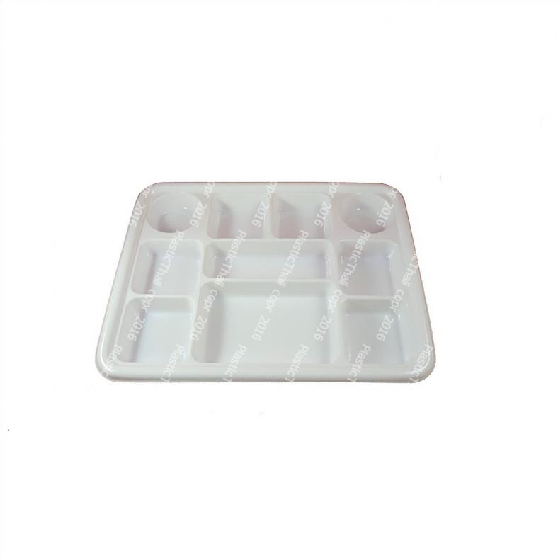 6 Compartment Disposable Microwave Safe White Thali / Tray w/ Lid