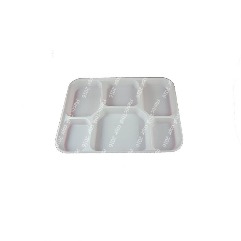 DISPOSABLE Large 6 COMPARTMENTS PARTY TRAY/ THALI/ PLATES - 1000 qty