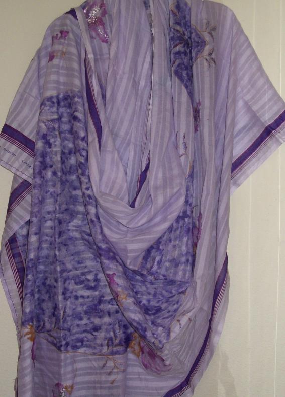 Crinkle Lilac Printed Scarf Dupatta Chunni