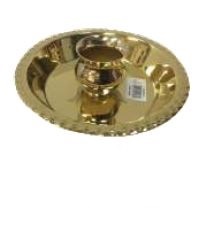 Brass Hindu Puja Thali & Lota Set for Pooja / Return Gift 5"