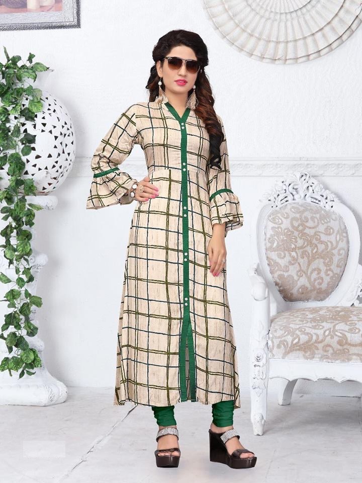 Stylish Rayon Soft Cotton Fabric Kurtis Tunic XXL