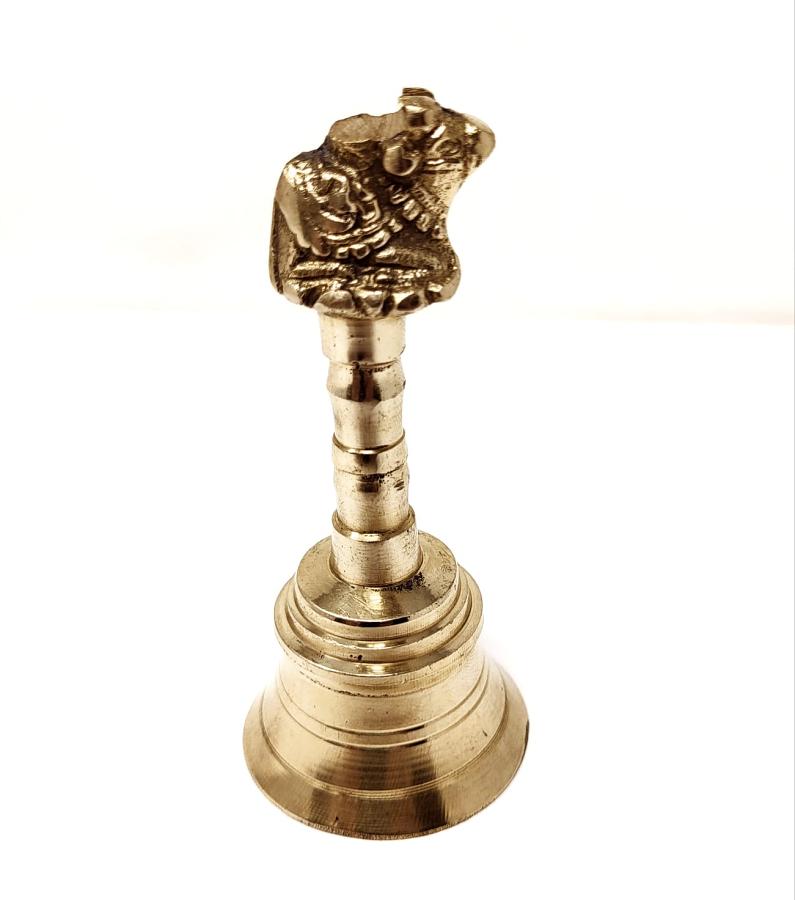 Tabakh 4" Hand Held Service Bell 2 Inch Diameter - Polished Brass Tabakh 4" Hand Held Service Bell 2 Inch Diameter - Polished Brass