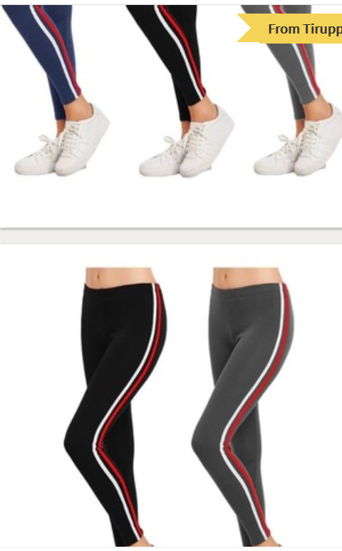 Women's Leggings, Lycra Printed RIB Jegging - 18 to 22 Years