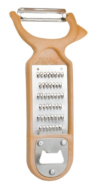 Tabakh 4 in One Peeler, Cheese Grater, Seed Extractor, Bottle Opener Tabakh 4 in One Peeler, Cheese Grater, Seed Extractor, Bottle Opener