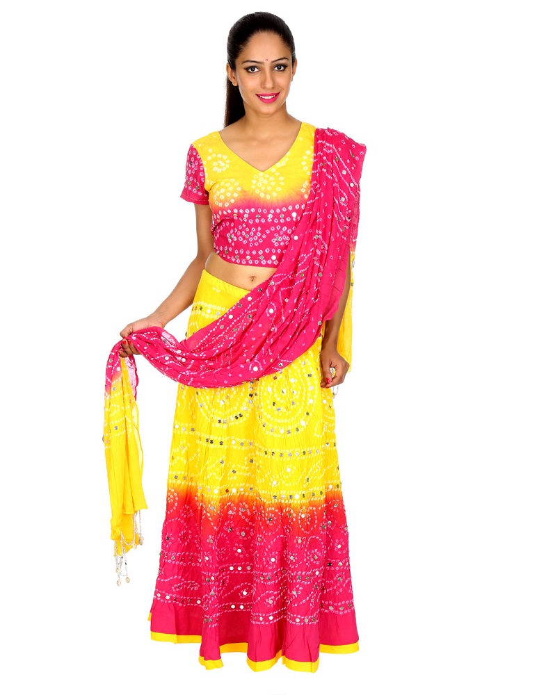 bandhani ghagra choli online