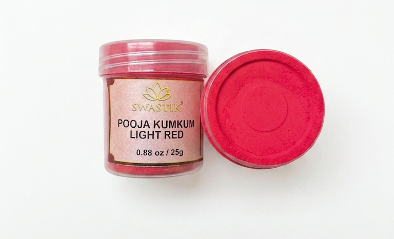 Swastik - Pooja Kumkum Light Red Net Wt: 0.88 oz (25gm)