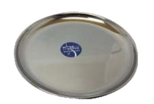 Round Stainless Steel Thali / Plate / Tray 7" - 11" (6 Pcs)