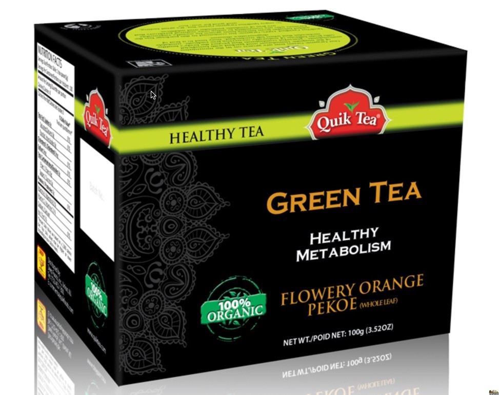 Quik Tea Organic Green Tea 100 gm 37674 Buy Indian Tea Online