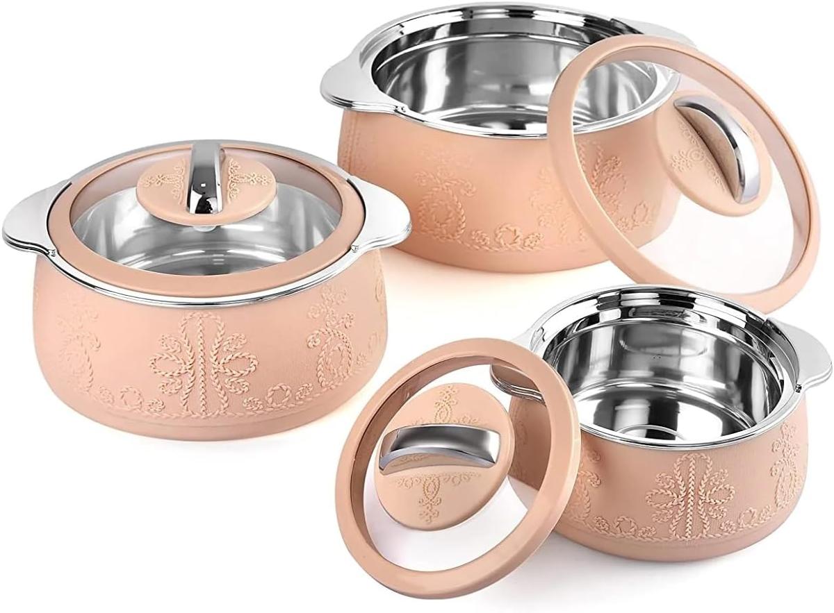Cello Royale Insulated Hotpot Pack of 3 Thermoware Casserole Set