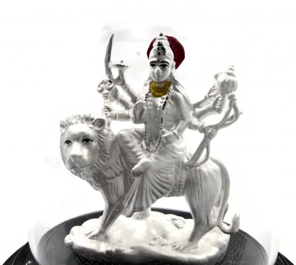 999 Pure Silver Ambe / Durga Mata Idol / Statue / Murti (#06) 999 Pure Silver Ambe / Durga Mata Idol / Statue / Murti (#06)