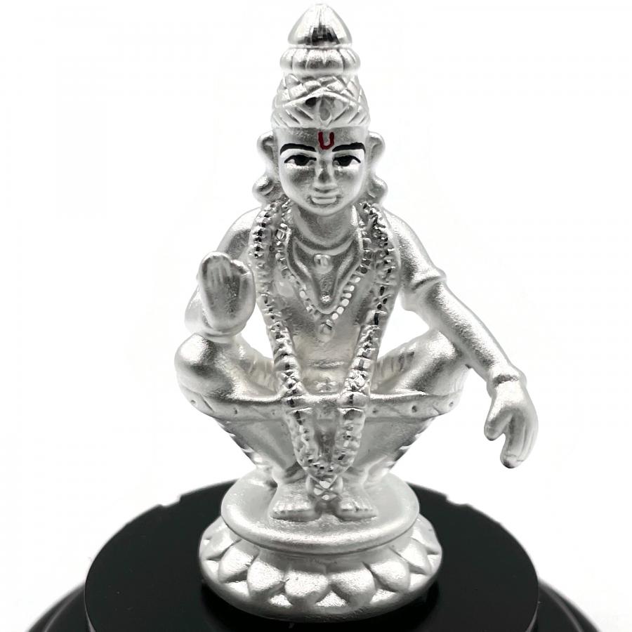 Pure Silver 999 Lord AYYAPPA Ido l/ Statue (Car Deck)