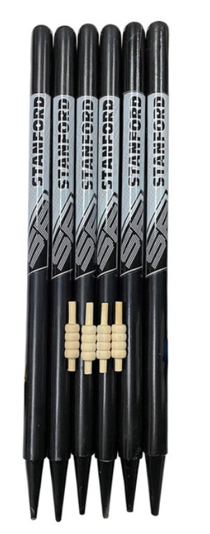 Stanford MCC GRADE 1 Cricket Stumps - Set of 6 with Bails - BLACK, NAVY Stanford MCC GRADE 1 Cricket Stumps - Set of 6 with Bails - BLACK, NAVY