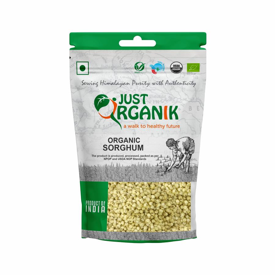 Just Organik - Organic Sorghum Whole (Jowar) 2 lbs