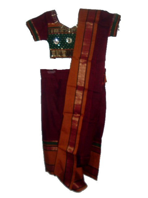 Easy To Wear Kids Saree, Green & Gold Sari Outfit For Girls Easy To Wear Kids Saree, Green & Gold Sari Outfit For Girls