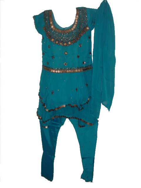 Kids Anarkali Suit, Blue & Gold Georgette Anarkali Churidar Dress Kids Anarkali Suit, Blue & Gold Georgette Anarkali Churidar Dress