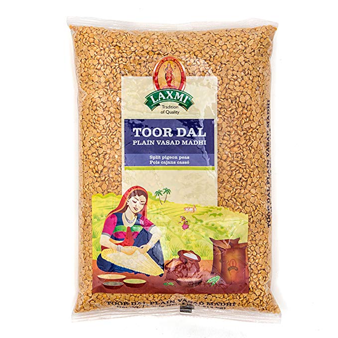 Laxmi Toor Dal / Split Yellow Peas 4lb  (3 Pack)  