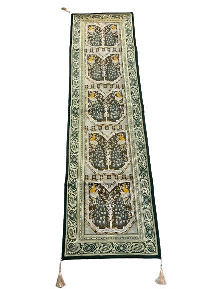 Traditional Design Silk Table Runner Kitchen Home Decor Peacock Design Traditional Design Silk Table Runner Kitchen Home Decor Peacock Design