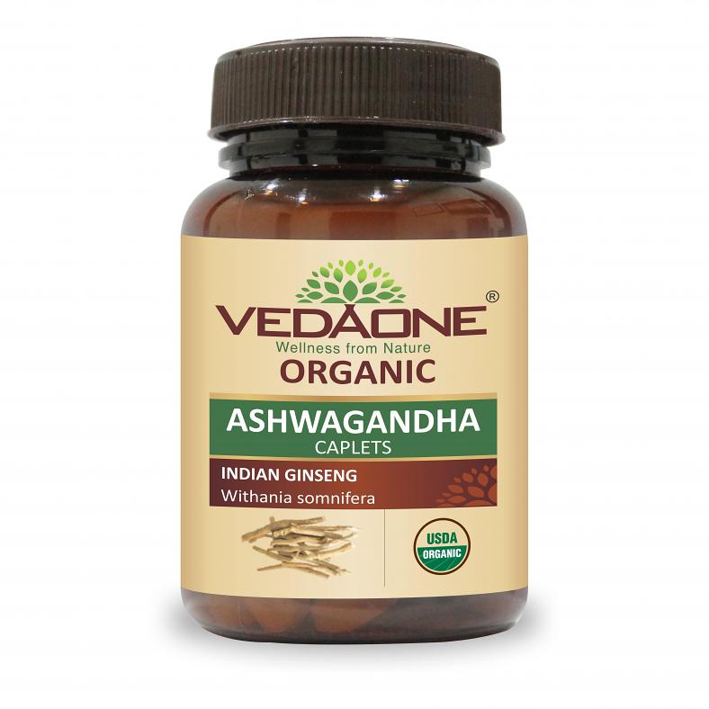 Vedaone Organic Ashwagandha 60 Caplets (Withania Somnifera) Energy, Anti-Stress Vegan - Vedaone Organic Ashwagandha 60 Caplets (Withania Somnifera) Energy, Anti-Stress Vegan -
