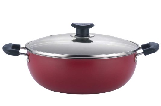 Vinod Non Stick Deep Kadai Induction with Glass Lid 26cm Vinod Non Stick Deep Kadai Induction with Glass Lid 26cm
