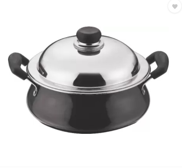 Vinod Black Pearl Plus Handi 3.8 L with Lid (Hard Anodised, Non-stick Vinod Black Pearl Plus Handi 3.8 L with Lid (Hard Anodised, Non-stick