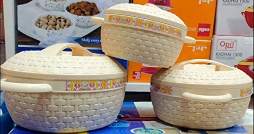 Cello Wicker Pack of 3 Serve Casserole Set 